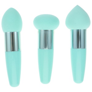 image:image3Pcs Makeup Sponge Beauty Foundation Blending Sponge Makeup Sponge Wedge Foundation Sponges with Handle Cosmetic Professional Beauty Sponge PinkGreen