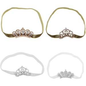 image:image4pcs Girl Rhinestone Crown Headbands Princess Tiara Crown Headwrap Headdress Hair Hoop Hair Accessories for Christmas Birthday Party