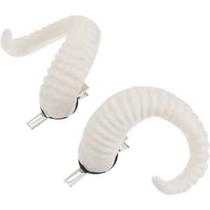image:imageBeaupretty 1 Pair Sheep Horns Hair Clips Fancy Devil Horn Hairpin Horns Headwear Halloween Hair Clip Cosplay Costume Party Hair Accessories for Women Men White