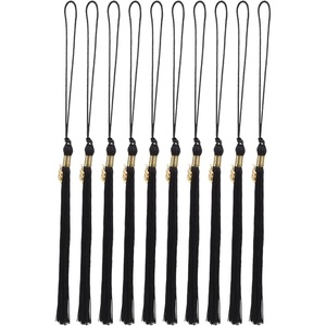 image:imageBeaupretty 10pcs Graduation Cap Tassel Charms 2026 Graduate Hat Tassels High School College Ceremony Souvenir Accessories Decorations BlackBlack