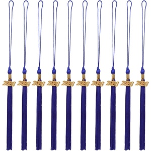 image:imageBeaupretty 10pcs Graduation Cap Tassel Charms 2026 Graduate Hat Tassels High School College Ceremony Souvenir Accessories Decorations BlackBlue