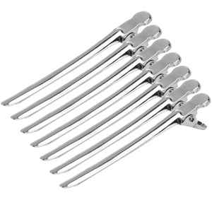 image:imageBeaupretty 12Pcs Durable Stainless Steel Duckbill Hair Clips for Women Professional Sectioning Styling Pins with Tight Grip for Hair Cutting Coloring and Salon or Home Use