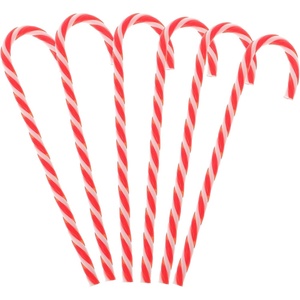 image:imageBeaupretty 18PCS Mini Christmas Tree Candy Cane Candy Cane Decoration Candy Cane Ornaments Christmas Tree Decoration for Xmas Holiday PartyRed