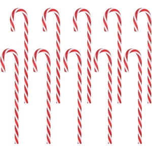 image:imageBeaupretty 18pcs Candy Canes Christmas Tree Decorations Lawn Stakes Pathway Ornaments for Xmas Party 15 Cm Red White