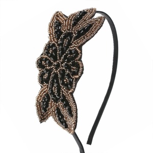 image:imageBeaupretty 1920 Headband Vintage Beads Party Hair Accessory Lightweight Wedding Bride Headdress Performance Hairband Retro Flapper DesignBlack