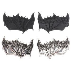 image:imageBeaupretty 2 Pairs Devil Wings Hair Clips Metal Bat Wings Hair Barrettes Vintage Gothic Hairpins Halloween Hair Clips Costume Cosplay Headwear for Women Girls