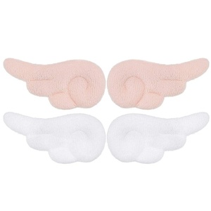 image:imageBeaupretty 2 Pairs of Angel Wings Hair Clips Cartoon Hair Clips Cute Plush Hairpins Leather Hair Barrettes Hair Accessories for Women Girls White and Pink