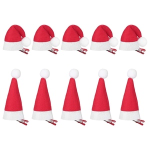 image:imageBeaupretty 20 Pieces Christmas Hair Clips Santa Hat Hair Clips Cute Mini Red Santa Hat Hair Grips Barrettes for Girls10 Count Pack of 1