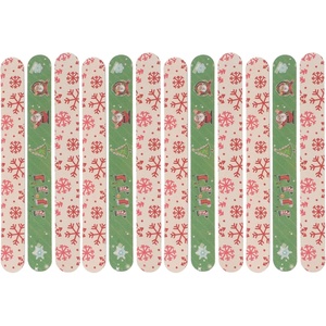 image:imageBeaupretty 24PCS Christmas Nail Files Christmas Emery Boards Xmas Tree Snowflake Santa Pattern Double Sided Nail Boards Nail Buffer for Natural Acrylic Nails