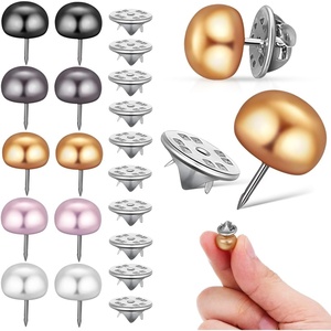 image:imageBeaupretty 25Pcs AntiExposure Brooch Buttons Elegant Pearl NoSew Button Pins for Womens Shirt Skirt amp Cardigan Secure Cleavage Cover Up Safety Pins for Daily Wear