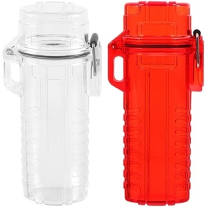 image:imageBeaupretty 2Pack Waterproof Lighter Case Clear Protective Sleeve Compact amp Portable Plastic Lighter Holder for Outdoor Camping Survival