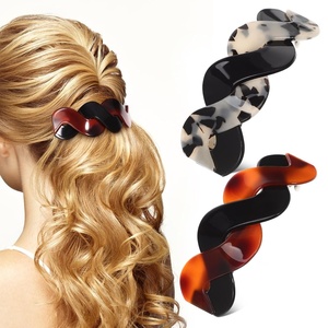 image:imageBeaupretty 2Pcs Hair Clips for Women Flat Buckle Barrettes Secure Hold Hair Accessories for Thick and Fine Everyday Styling and Curl Design