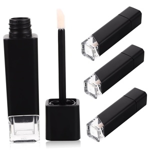 image:imageBeaupretty 4 Pack Refillable 5Ml Lip Gloss Tubes Clear Plastic Lip Balm Containers with Wand Compact Travel Size for Diy Lipstick and Cosmetic Tools