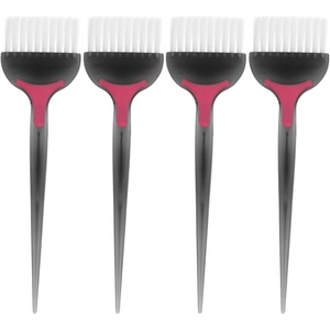 image:imageBeaupretty 4Pcs Hair Dye Comb and Brush Set for Salon and Home Use Hair Coloring Tint Applicator Kit for Highlights Balayage and Dyeing 885X236InBlack