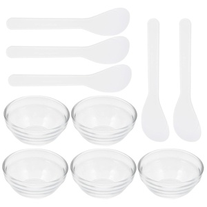 image:imageBeaupretty 5Set Facial Mask Mixing Bowl amp Stick Kit Transparent DIY Beauty Tools for Face Masks amp Hair Color Compact Skincare Mixing Set10 pcs 6X6X3cm