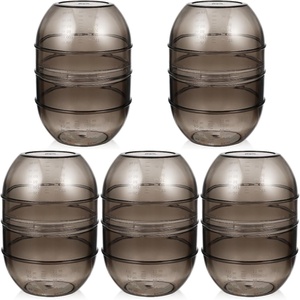 image:imageBeaupretty 5pcs Hairdressing Shaker Dye Mixing Bowl Hair Salon Mixing Cup Hair Dye Cup Hair Color Measuring Tool Tinting Bowl Hair Mixing Bowl Hair Dyeing Shaker Measuring Bowl