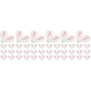 image:imageBeaupretty 60 Pcs Creative Rabbit Ear Hair Clips for Diy Projects  Colorful Bunny Ear Hair Accessories for Kids and Girls