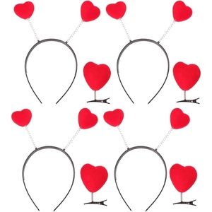 image:imageBeaupretty 8 Pieces Heart Headband Valentines Day Headband Red Heart Hair Clips Love shaped Head Boppers Party Holiday Hair Accessoires