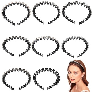 image:imageBeaupretty 8pcs Flower Hair Accessories Plastic Headbands for Summer Teens Broken Hair Bands
