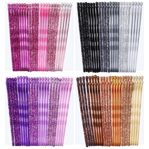 image:imageBeaupretty 96Pack Glitter Bobby Pins for Women and Girls Sparkly Metal Hair Clips with Stoving Varnish Colorful NonSlip Hair Barrettes for Decorative Styling amp Travel