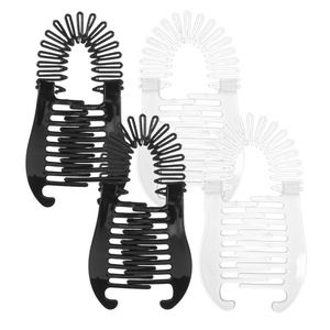 image:imageBeaupretty Banana Hair Clips for Women 4 Pcs NonSlip Interlocking Barrettes for Fine amp Thick Hair Ponytail Holders for Workouts amp Daily Styling