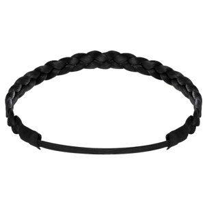 image:imageBeaupretty Black Braided Headband for Women Elastic Stretch Synthetic Hair Braid Headband Classic Twisted Plaited Hair Piece for Daily Wear Bride amp Formal Styling