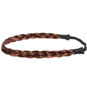 image:imageBeaupretty Braided Elastic Hair Headband Synthetic Wig Hair Strap Adjustable 1023 Inch Brown Band for Women Fashion Beauty Accessory