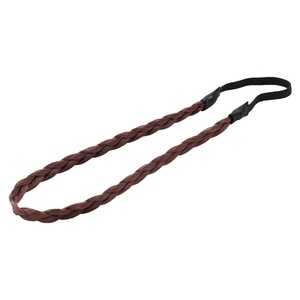 image:imageBeaupretty Braided Stretch Hair Headband Synthetic Hair Piece for Women Adjustable Elastic Dark Brown Band for Daily Wear and Special Occasions