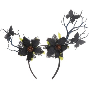 image:imageBeaupretty Butterfly Forest Antler Hairband Tree Branches Butterfly Headband Antler Headpiece Leaves Deer Crown Halloween Cosplay Headwear
