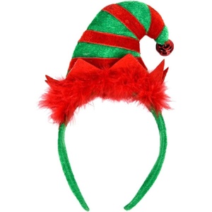 image:imageBeaupretty Christmas Elf Hat Headband 3D Elf Hat with Bells Holiday Party Headwear Accessory for Xmas Costume Party Decoration
