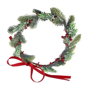 image:imageBeaupretty Christmas Flower Crown Wreath Christmas Head Beautiful Hair Garland Wreath Ribbon Headdress for Women GirlsColor 2