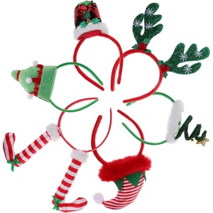 image:imageBeaupretty Christmas Headband for Women 6pcs Christmas Hairbands Festival Hair Christmas Hair Accessories Party Headbands