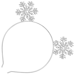 image:imageBeaupretty Christmas Snowflake Headband Rhinestone Snowflake Headpieces Tiara Holiday Party Decoration for Women Girls