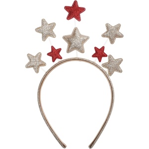 image:imageBeaupretty Christmas Star Headband Glitter Star Headband for Christmas Holiday Festival Birthday PartyRed