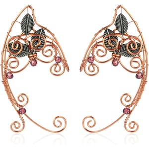image:imageBeaupretty Elf Ear Cuffs Metal Alloy No Pierced Ear Clip Leaf Jewelry Decoration Clip on Earrings Halloween Cosplay CostumeAssorted Color