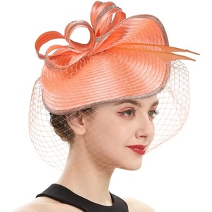 image:imageBeaupretty Fascinators Hat Headband  Fascinators Headpiece Fascinators Hat for Women Girls Veil Mesh Headband Tea Party HatPink