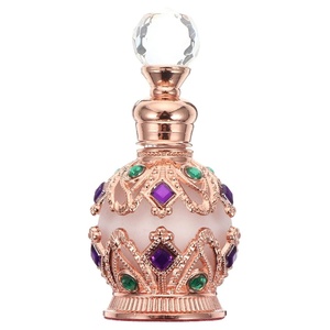 image:imageBeaupretty Gold Spherical Refillable Perfume Bottle 05 Oz Mini Spray Container for Travel Home Vanity Essential OilsRose Gold