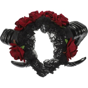 image:imageBeaupretty Gothic Restyle Sheep Horn HeadbandDevil Floral Hornsn Headpiece Hair Accessories Hair Hoops Headdress for Halloween Cosplay