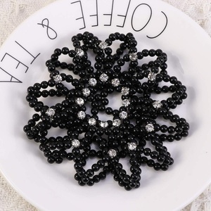 image:imageBeaupretty Hair Snood Pearl Design Hairnet for Dance Performance White 1 CountBlack