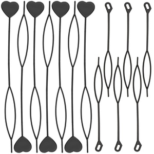 image:imageBeaupretty HeartShaped Hair Braid Styling Tool Clip for Ponytail Braids Hair Accessories with Pull Needles for Ballet Party and Everyday Use 834X098X023In1 Count Pack of 40