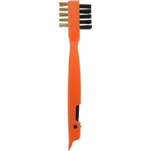 image:imageBeaupretty Kitchen Cleaning Brush for Degreasing Stovetop Scrub Brush with Pick Needle for Gas Hole Unclogging Heavy Duty Crevice Cleaner for Burners Ovens Grills and GroutOrange