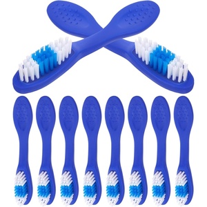 image:imageBeaupretty Manual Toothbrush 10pcs Prison Toothbrush Thumbprint Security Tiny Oral Cleaning Brush Short Handled for Teeth Cleaning