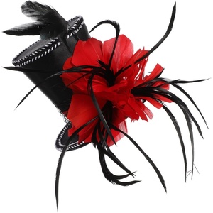 image:imageBeaupretty Mini Top Hat Headband Fascinator Hat Womens Hats Mini Hat Top Hat Tea Party Headwear Costume Hat for Women
