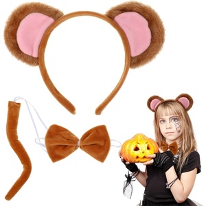 image:imageBeaupretty Monkey Costume Set  1 Set Monkey Ears Headband Tail and Bow Tie Kit Adult Animal Costume for Cosplay Party Supplies