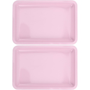 image:imageBeaupretty Nail Tool Tray 708X492 Inch Stainless Steel Manicure Organizer Vanity Tray for Nail Accessories Storage Home Salon Bathroom Decor 2 Pack