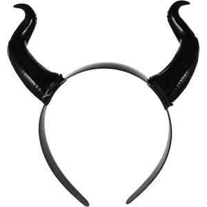image:imageBeaupretty Ox Horn Headband Halloween Animal Horn Headband Costume Horns Devil Horns Black Horns Halloween Costume Headwear Party Dress Up Favors