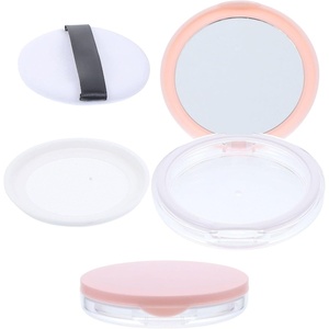 image:imageBeaupretty Portable Loose Powder Box with Puff Compact Empty Powder Case 295In Travel Cosmetic Container Lightweight Refillable Makeup AccessoryPink