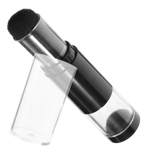 image:imageBeaupretty Retractable Blush Brush with Refillable Loose Powder Bottle Jars for Color Highlight Contour Blush Powder Cosmetics