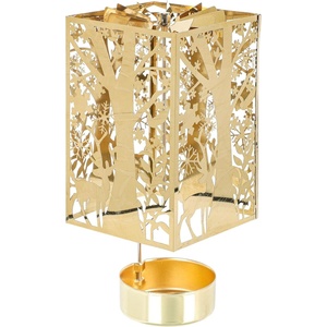 image:imageBeaupretty Rotating Candle Holder Christmas Carousel Spinning Candlestick Tealight Holder Romantic Candle Spinner for Holiday New Year Party Wedding GoldenGolden