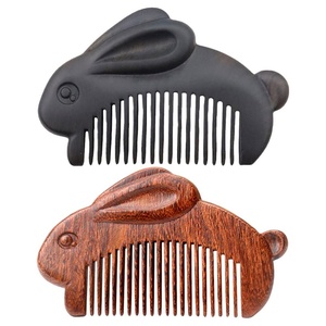 image:imageBeaupretty Sandalwood Comb with Adorable Bunny Design  Compact 334 Inch Portable Hair Comb for Women Travel Detangling and Daily Styling Smooth Teeth for Gentle Hair Care